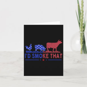 Mens 4. Juli würde ich rauchen, dass Grillen Shirt Karte