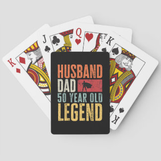 Mens 50. Geburtstag Vater Husband Legend Funny Vin Spielkarten