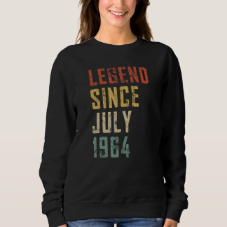 Mens 58 Jahre alte Legende seit Juli 1964 58. Gebu Sweatshirt