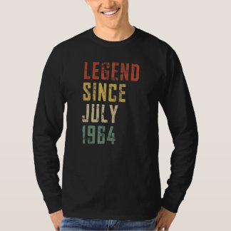 Mens 58 Jahre alte Legende seit Juli 1964 58. Gebu T-Shirt