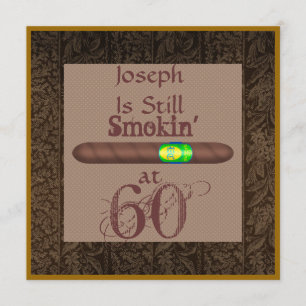 Mens 60. Geburtstag Cigar Einladungen Personalisie