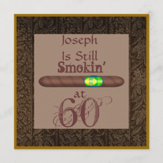 Mens 60. Geburtstag Cigar Einladungen Personalisie