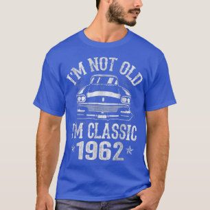 Mens 60 Jahre alt Vintag 1962 Klassik Car 60. Bir T-Shirt