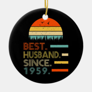 Mens 63rd Wedding Anniversary For Him Best Keramik Ornament