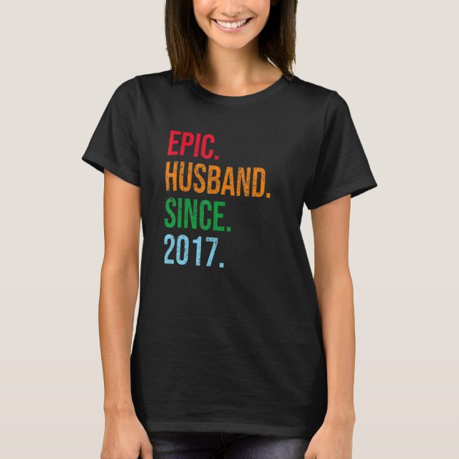 Mens 6th Wedding Anniversary Ideas Epic Husband Si T-Shirt (Vorderseite)