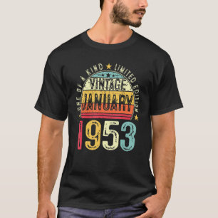 Mens 70. Geburtstag Vintag Januar 1953 70 Jahre T-Shirt