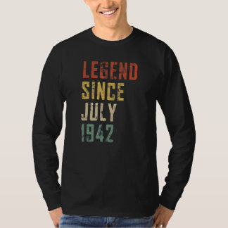 Mens 80 Jahre alte Legende seit Juli 1942 80. Gebu T-Shirt