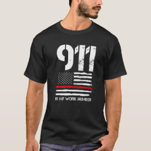 Mens 911 ist mein Feuerwehrmann mit Arbeitsnummer T-Shirt