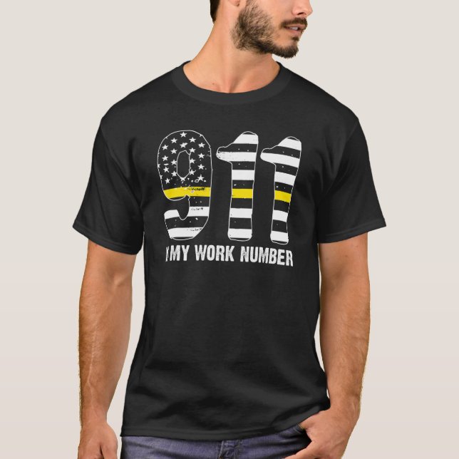 Mens 911 ist meine Arbeitsnummer 911 Dispatcher T-Shirt (Vorderseite)