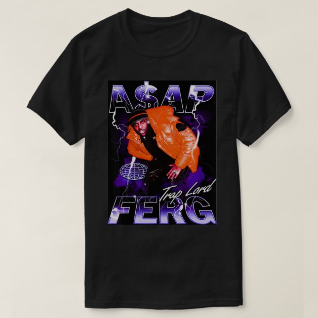 Mens A$AP Ferg Offizielle Falle Lord Foto T-Shirt (Design vorne)