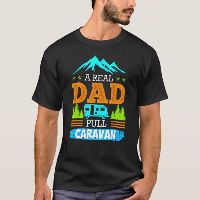 Mens a Real Vater Pullman Caravan Camping Camper C T-Shirt (Vorderseite)
