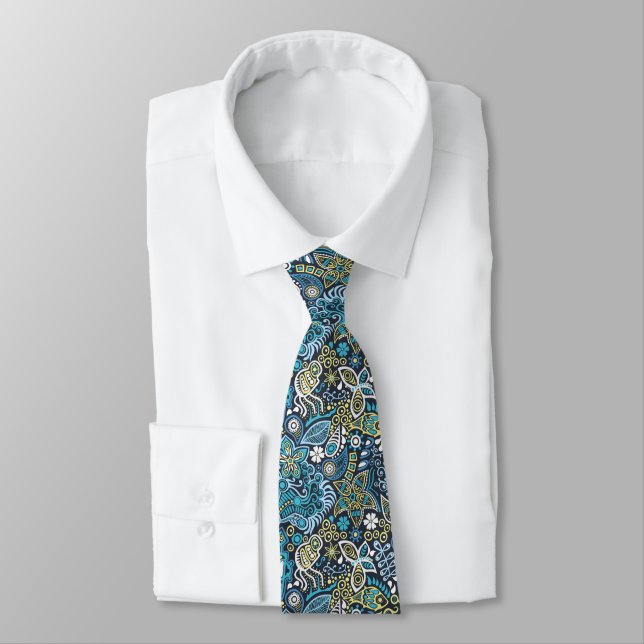 Mens Abstrakt Neck Tie Krawatte (Gebunden)