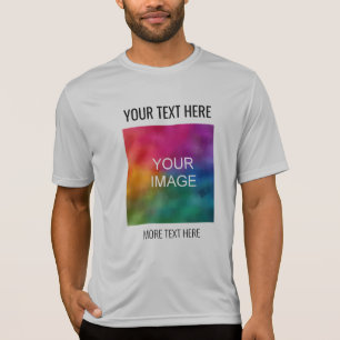 Mens ActiveSport-Tek Wettbewerber Silver T-Shirt