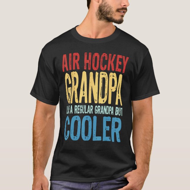 Mens Air Hockey Grandpa  Like a Regular Grandpa bu T-Shirt (Vorderseite)