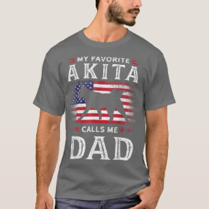 Mens Akita Hundebesitzer Liebhaber Papa uns Vintag T-Shirt