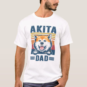 Mens Akita Vater Pater Retro Akita gibt Dog Vater T-Shirt