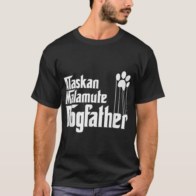 Mens Alaskan Malamute Dog Vater, Malamute Dog Vate T-Shirt (Vorderseite)