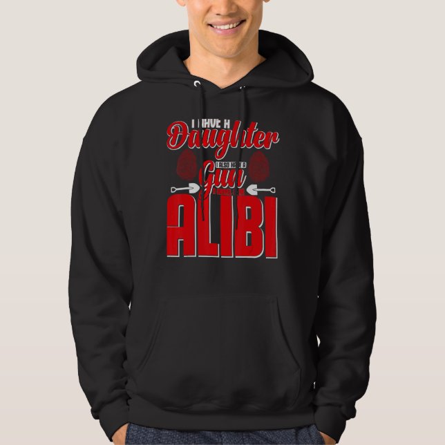Mens Alibi Party Night Joke Quotes Sarcastic Hoodie (Vorderseite)