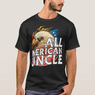 Mens All Merican Uncle 4. Juli Day Eagle USA F T-Shirt