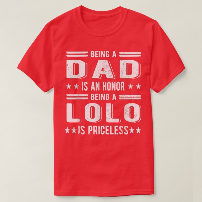 Mens als Lolo Grandpa Best Lolo Großvater D T-Shirt (Design vorne)