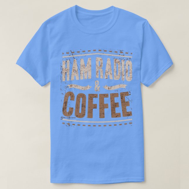 Mens Amateur Radio Coffee Design für Ham Radio T-Shirt (Design vorne)