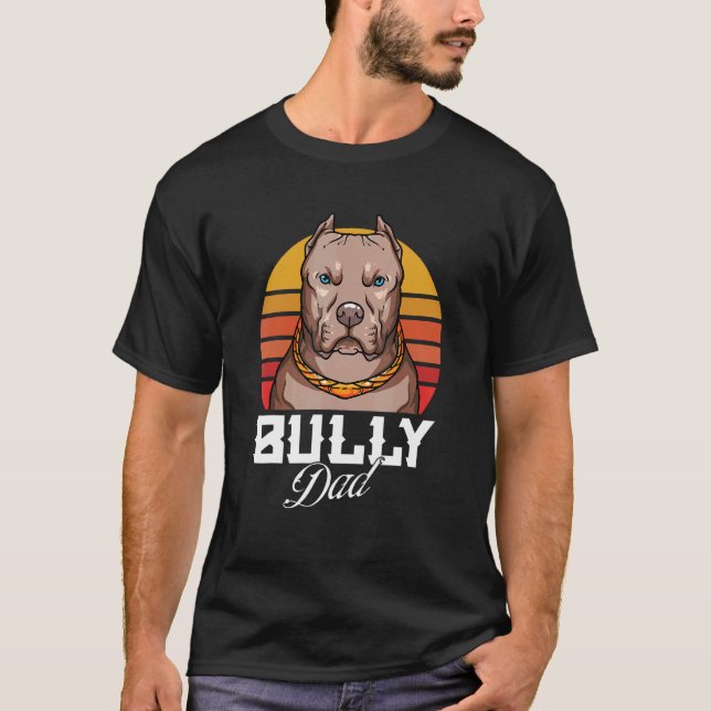 Mens American Bully for Dog Owner Bully Vater T-Shirt (Vorderseite)