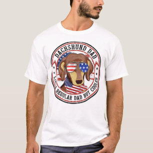 Mens American Flag 4. Juli Dackel Vater Wie T-Shirt