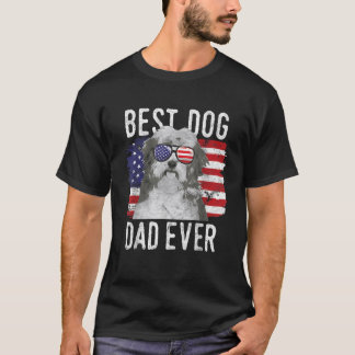 Mens American Flag Best Dog Vater je Havanese USA T-Shirt