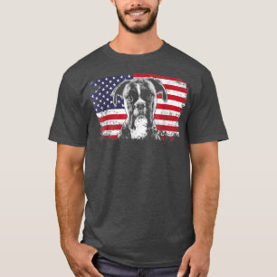 Mens American Flag Boer Dog Lover Geschenk Vater M T-Shirt