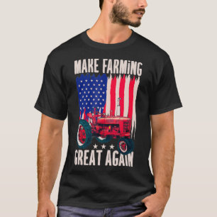 Mens American Flag Fractor Farm Geschenk für T-Shirt