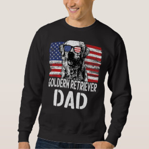 Mens American Flag Goldern Retriever Vater Dog für Sweatshirt