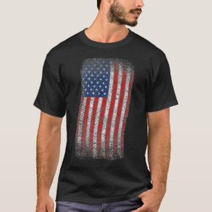Mens American Flag T 4. Juli Patriotic USA Fla T-Shirt