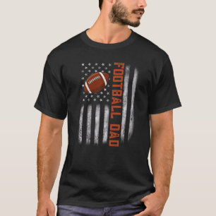 Mens American Flag Vintag Football Flag Vater Faa T-Shirt