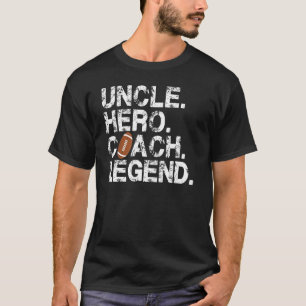 Mens American Football Uncle Hero Coach Legend Foo T-Shirt