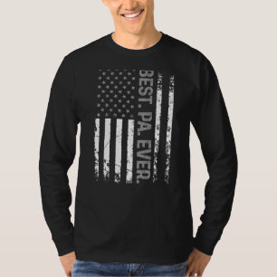 Mens American Patriotic USA Flagge Bester Pa je Fl T-Shirt