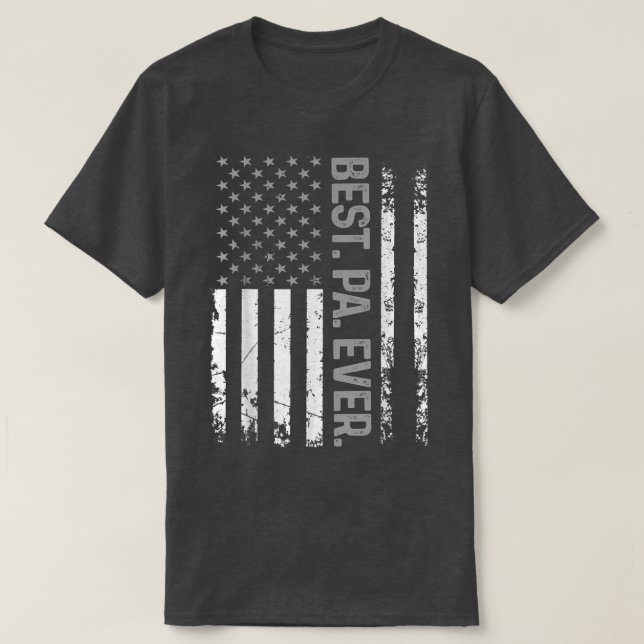 Mens American Patriotic USA Flagge Bester Pa je Fl T-Shirt (Design vorne)