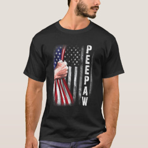 Mens American Peepaw Flag Fump Bump Peepaw T-Shirt