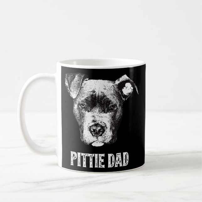 Mens American Pit Bull Vater  Kaffeetasse (Links)