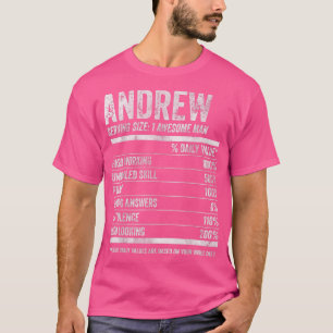 Mens Andrew Nutrition Personalisiert Name Funny Na T-Shirt