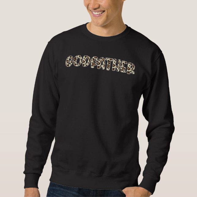 Mens Animal Leopard Muster Godvater der Geburt Sweatshirt (Vorderseite)