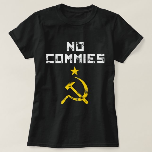 Mens Anti-Sozialist keine Commies Anti-Kommunist.p T-Shirt (Design vorne)