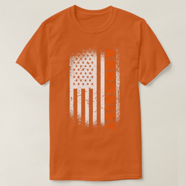 Mens Arborist US-Flagge T-Shirt (Design vorne)