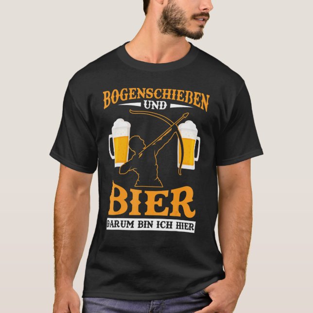 Mens Archery Beer Archer Drinks T-Shirt (Vorderseite)