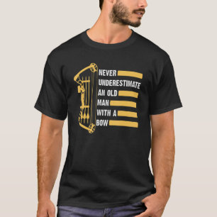 Mens Archery Shooter Old Man Archer Bow Compound T-Shirt
