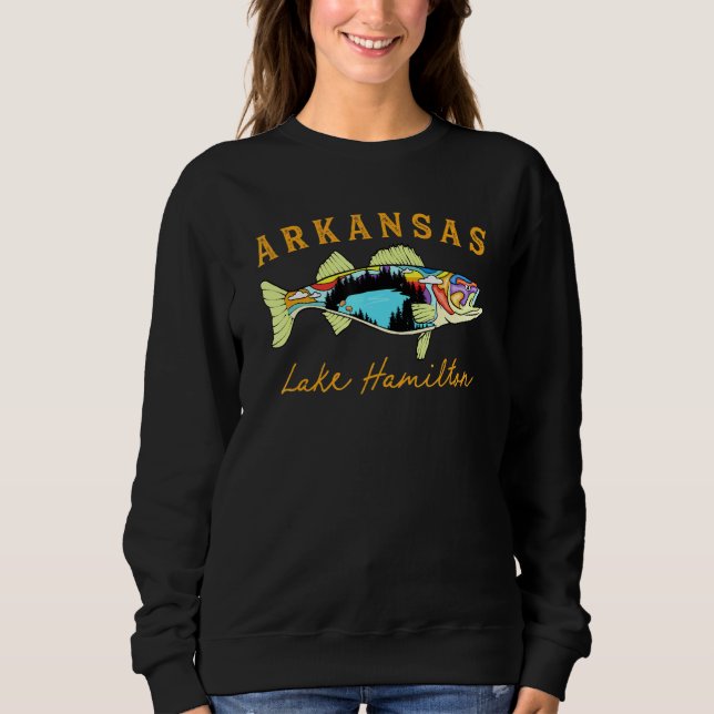 Mens Arkansas Walleye Angeln Hamilton Lake Wal Sweatshirt (Vorderseite)