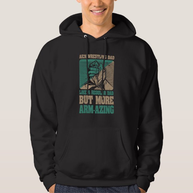 Mens Arm Wrestling Dad Father Arm Wrestler 1 Hoodie (Vorderseite)