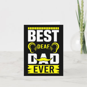 Mens Asl Best Deaf Vater je Gebärdensprache Deaf A Karte