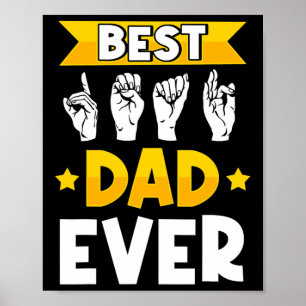 Mens ASL Sign Language Deaf Awareness and Deaf Vat Poster