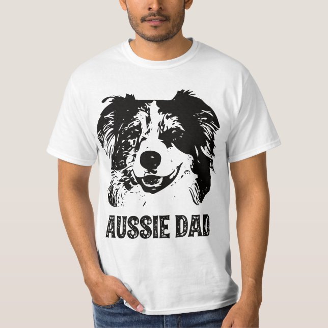 Mens Aussie Dad - Australian Shepherd Dog Dad  T-Shirt (Vorderseite)