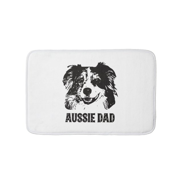Mens Aussie Vater - Australian Shepherd Dog Vater Badematte (Vorderseite)